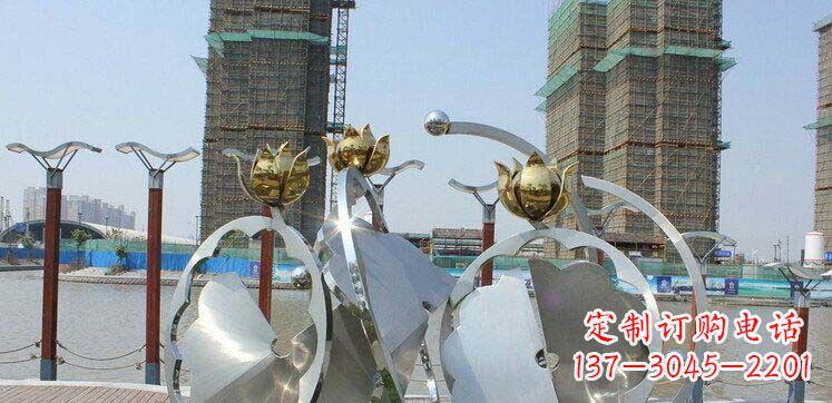 泰州不锈钢荷叶雕塑——缔造经典之美
