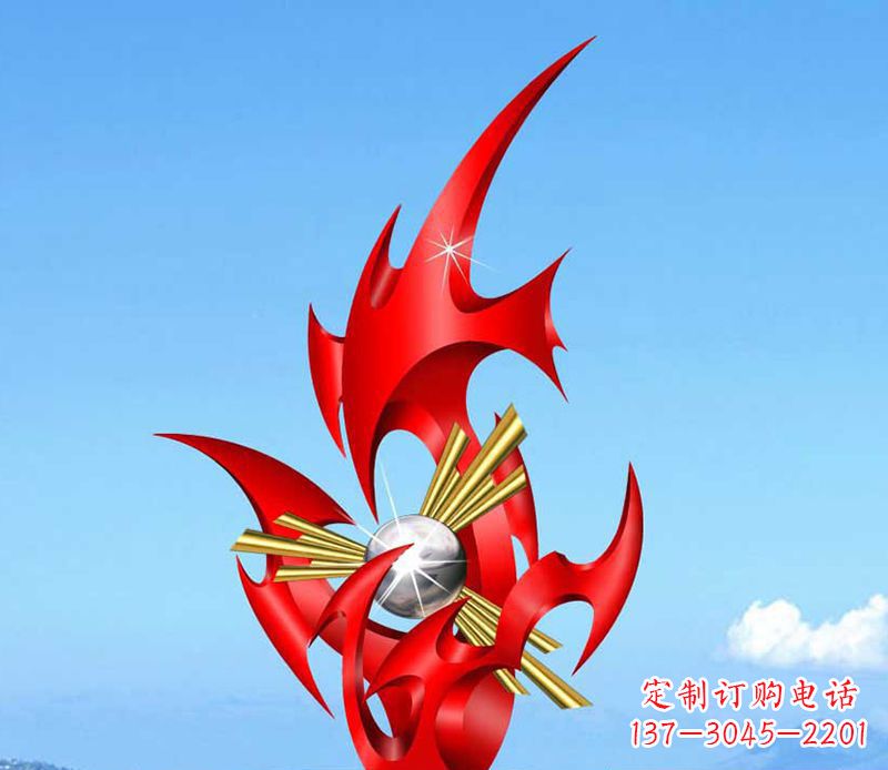 泰州不锈钢火苗雕塑