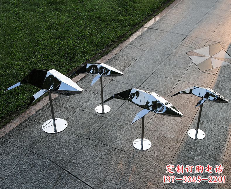 泰州不锈钢海豚雕塑精致的海洋之美