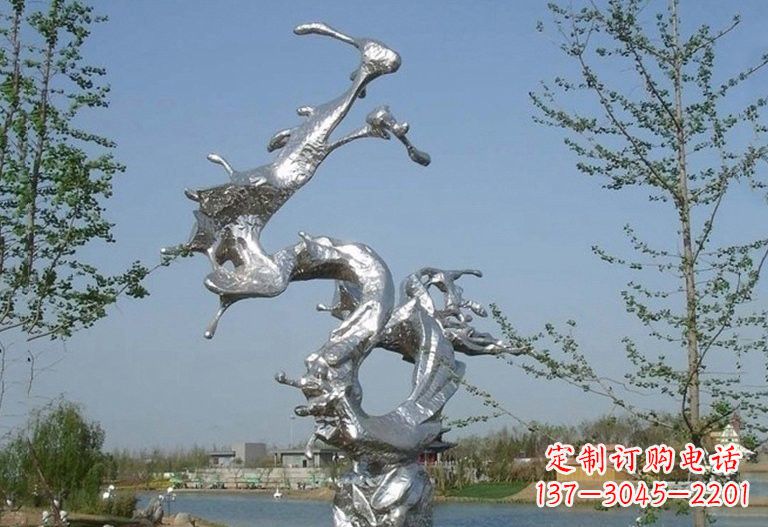 泰州不锈钢蛟龙出海雕塑