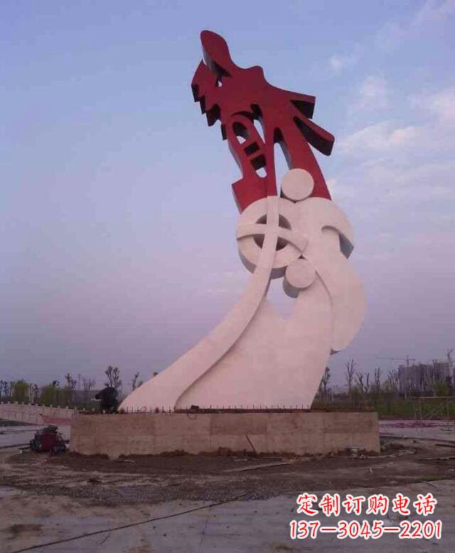 泰州不锈钢抽象龙城市景观雕塑