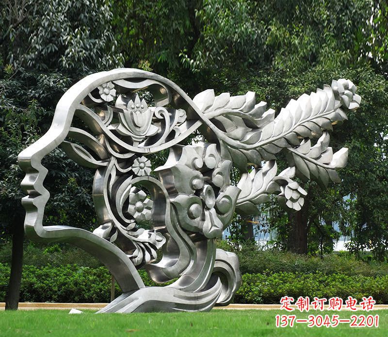 泰州不锈钢美女雕塑给空间带来灵动的美