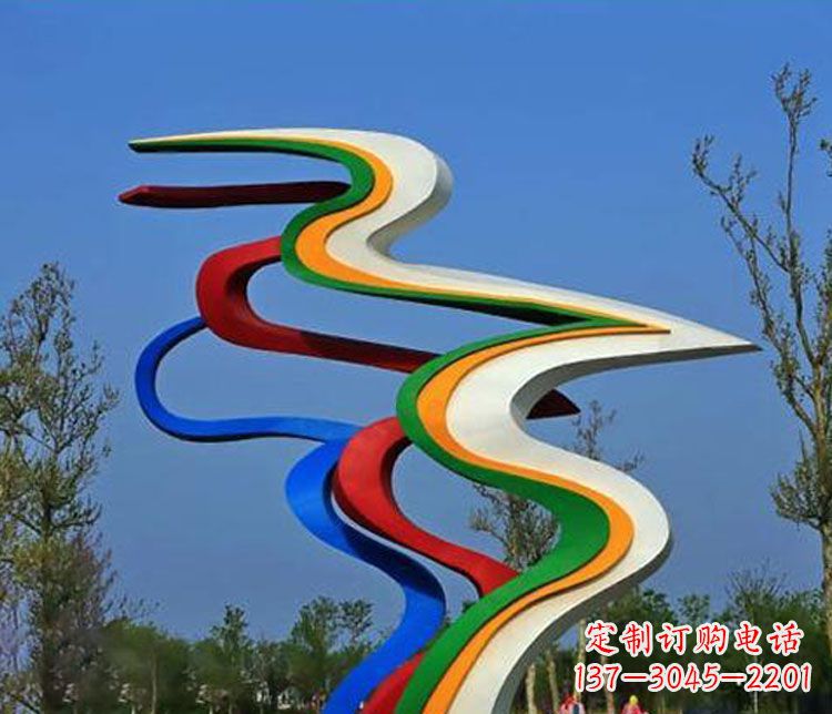 泰州精美不锈钢飘带雕塑