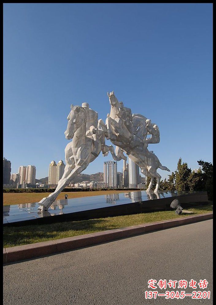 泰州不锈钢骑马雕塑精美的艺术品