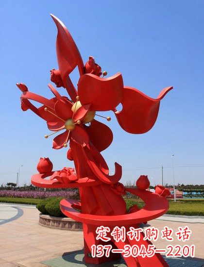 泰州不锈钢石榴花雕塑艺术与美学的完美结合
