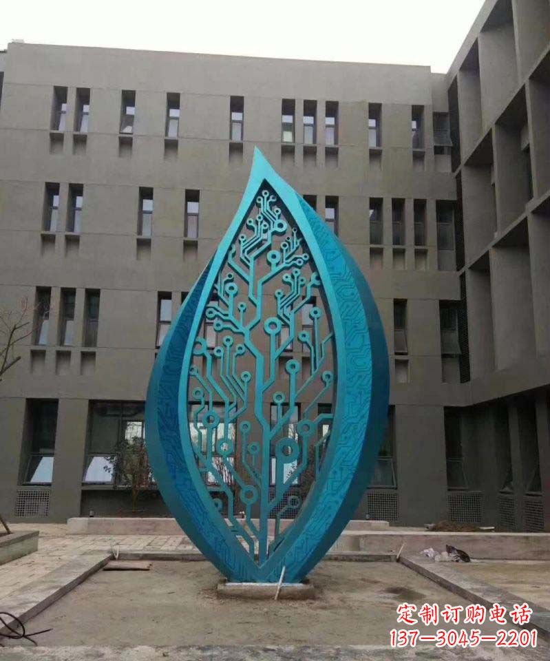 泰州不锈钢树叶雕塑精美的艺术品