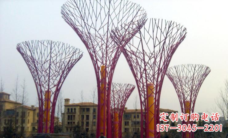 泰州不锈钢树枝雕塑——点缀城市景观