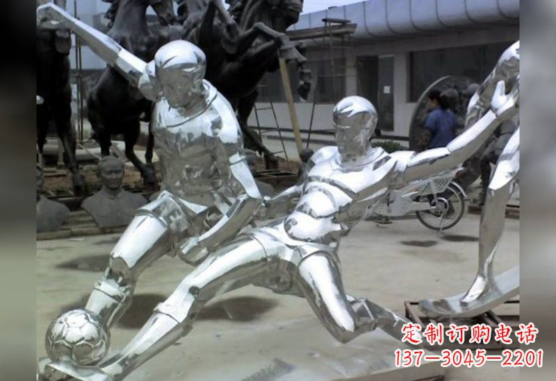 泰州足球不锈钢抽象雕塑