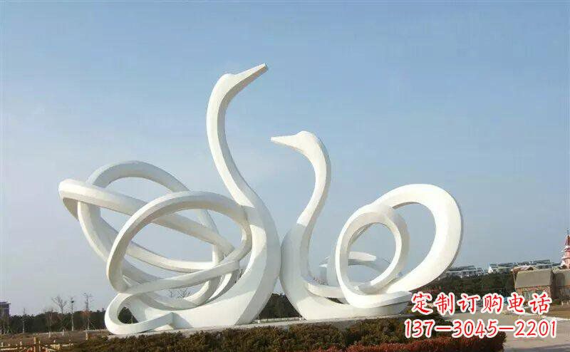 泰州不锈钢制作的天鹅雕塑
