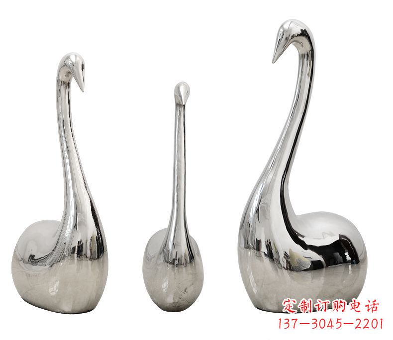 泰州精美不锈钢天鹅雕塑
