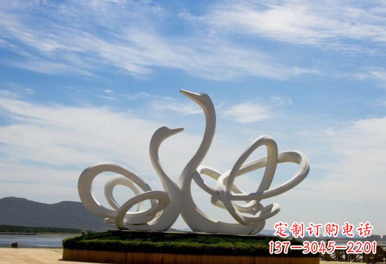 泰州不锈钢制天鹅雕塑