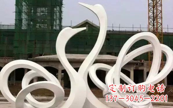 泰州不锈钢天鹅雕塑美丽而优雅