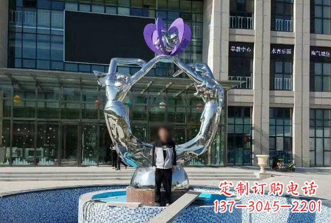 泰州不锈钢抽象女孩雕塑