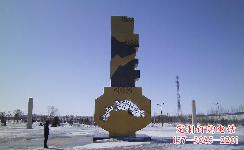 泰州不锈钢抽象钥匙雕塑 (2)