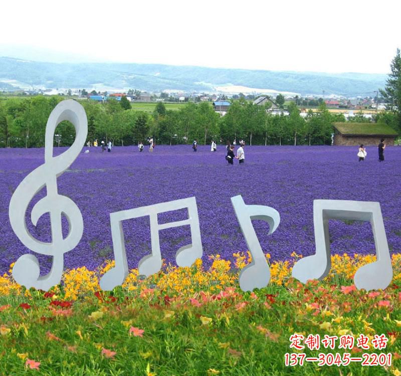 泰州精美不锈钢音符雕塑