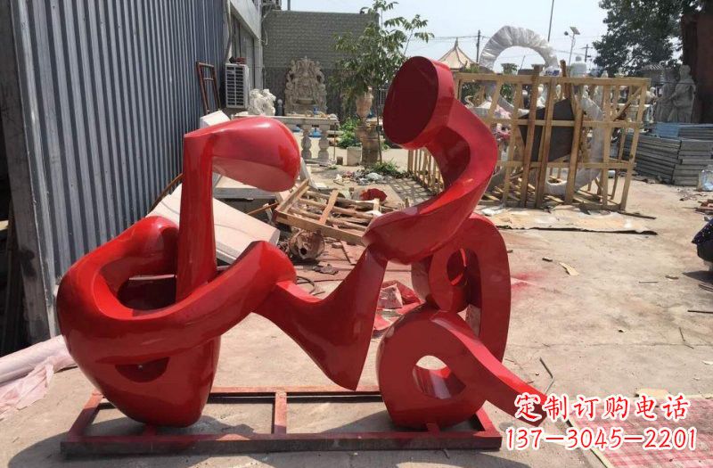 泰州不锈钢音符雕塑传递美丽的音乐