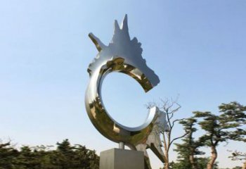 泰州不锈钢抽象龙头雕塑