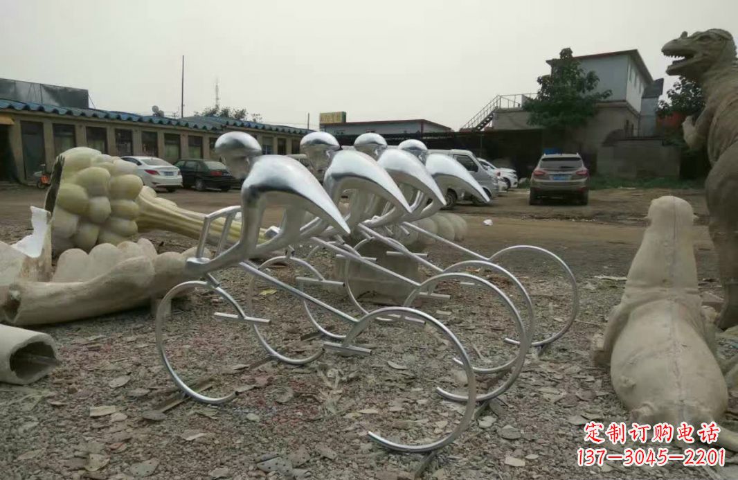 泰州不锈钢自行车雕塑