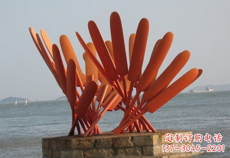 泰州不锈钢船桨雕塑经典的海洋景观