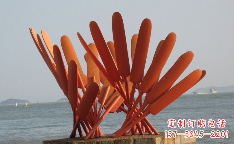 泰州精美不锈钢船桨雕塑