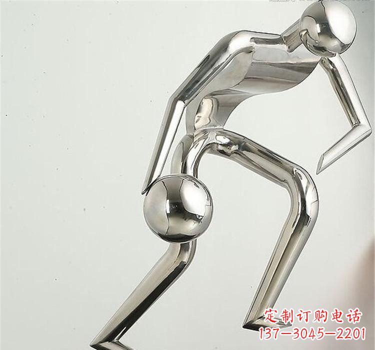 泰州不锈钢保龄球雕塑——抽象人形美学之精华