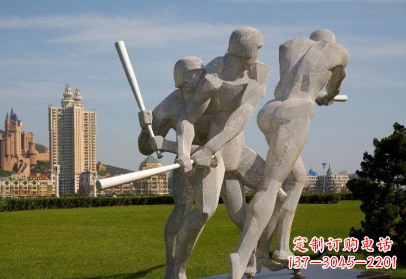 泰州棒球雕塑象征着美好回忆