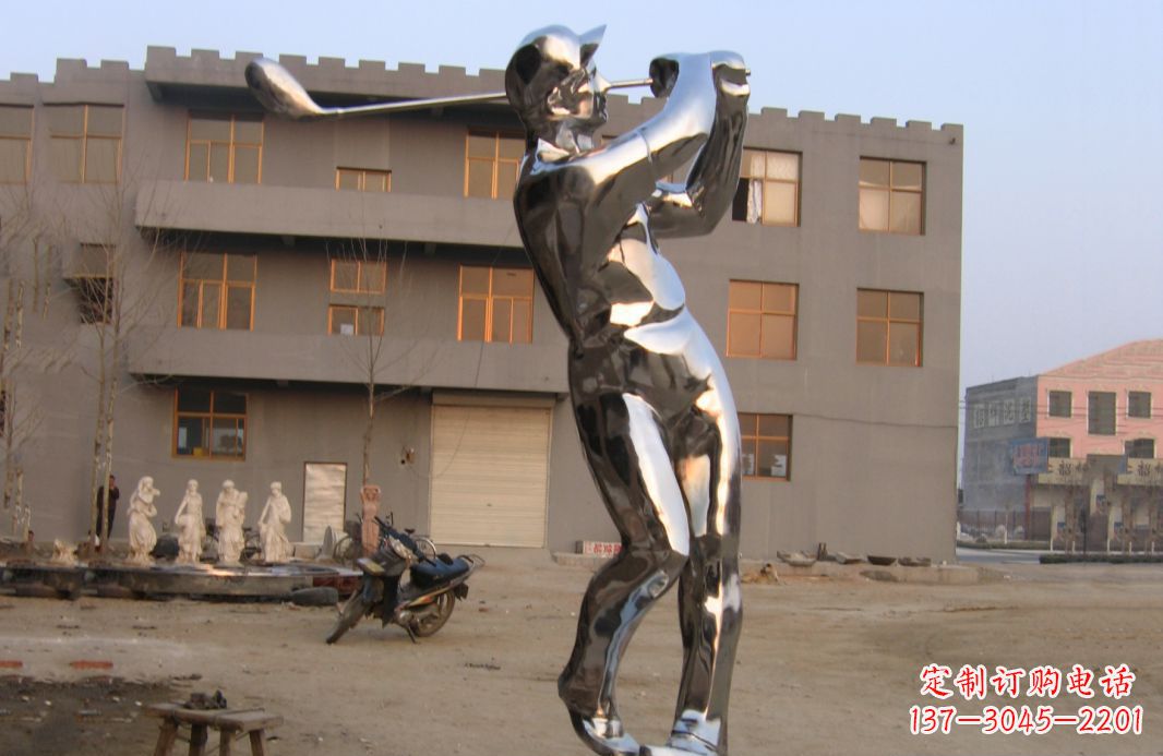 泰州不锈钢打造高尔夫球雕塑