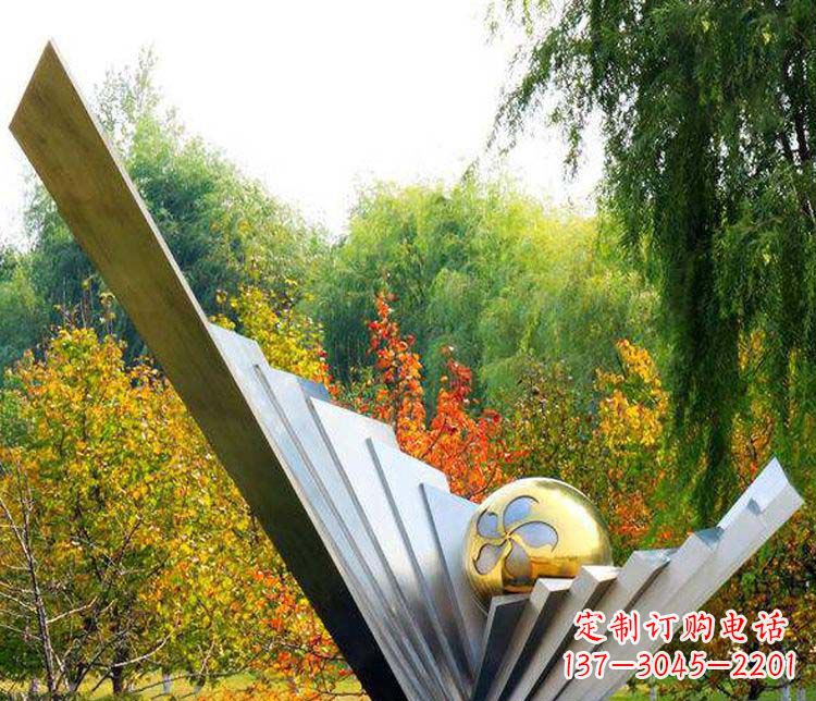 泰州不锈钢大型翅膀景观雕塑