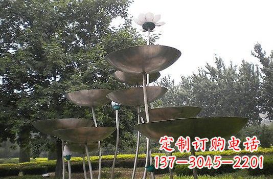 泰州不锈钢大型荷叶雕塑