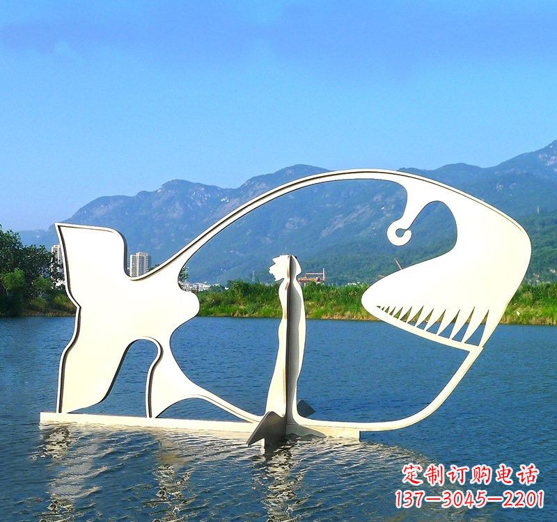 泰州精美的不锈钢大型鲸鱼雕塑
