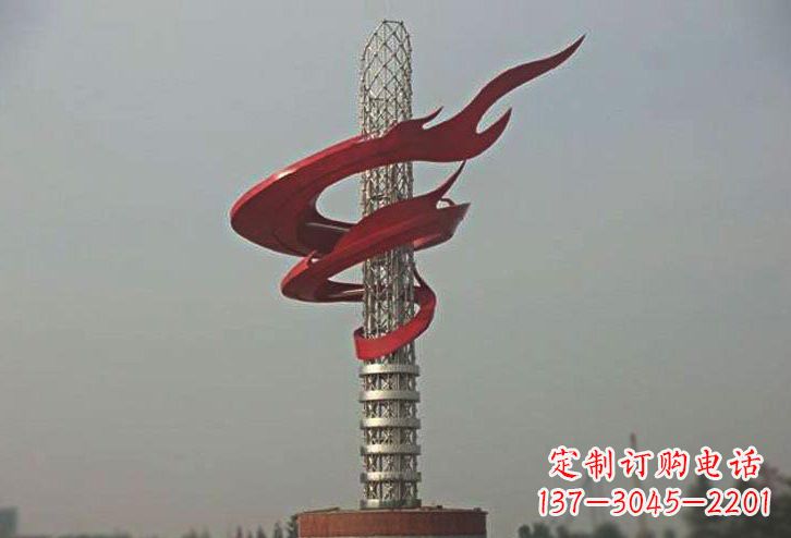 泰州不锈钢大型火炬雕塑