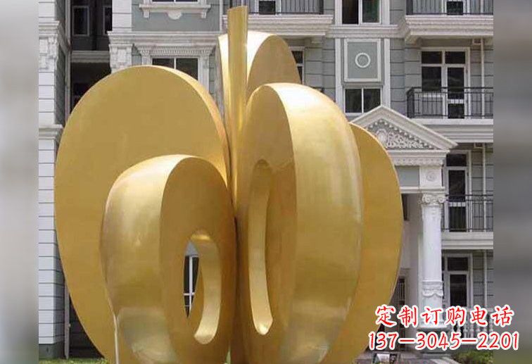 泰州不锈钢大型苹果雕塑