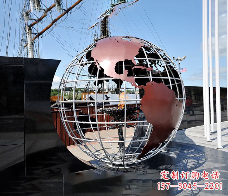 泰州不锈钢大型地球仪雕塑精美纳米艺术