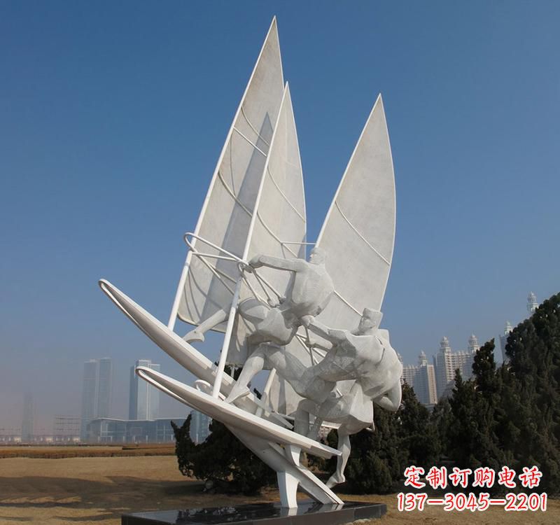 泰州不锈钢大型帆船雕塑海洋精神的象征