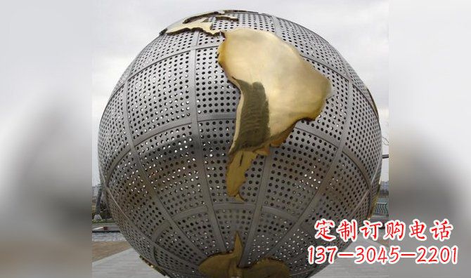 泰州不锈钢地球地图雕塑