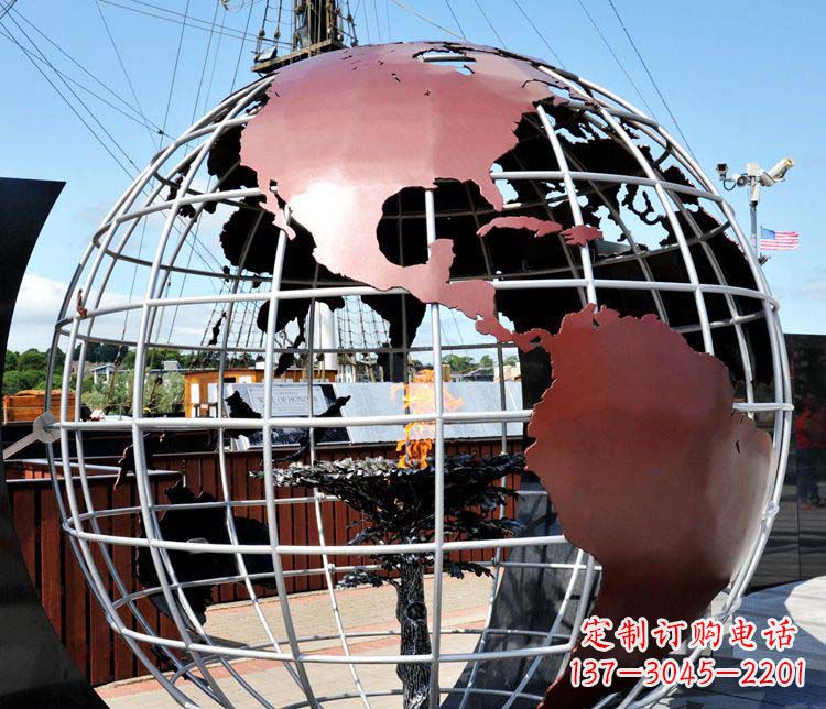 泰州不锈钢地球仪雕塑精美的艺术品