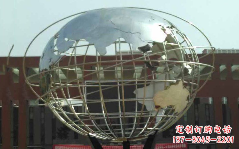 泰州不锈钢地球仪雕塑象征地球的美丽