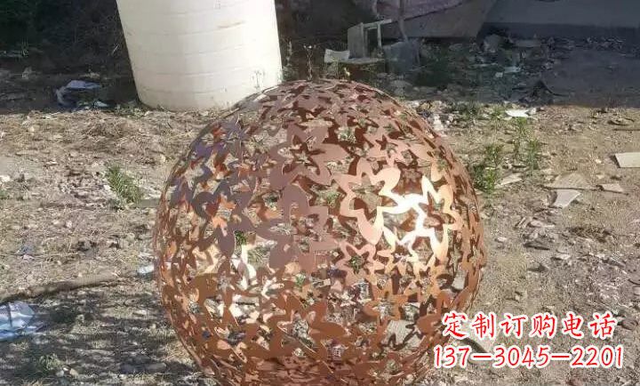 泰州不锈钢地球仪花球雕塑