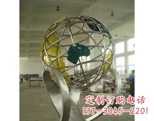 泰州不锈钢地球仪雕塑以艺术美化景观
