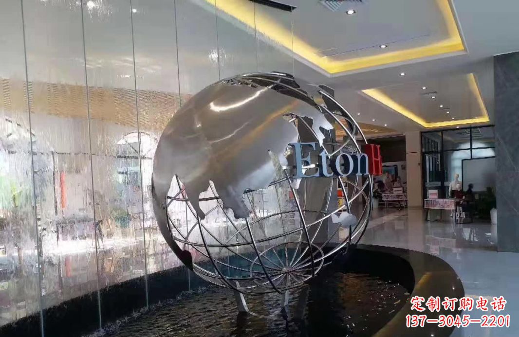 泰州大地见证——不锈钢地球仪喷泉雕塑
