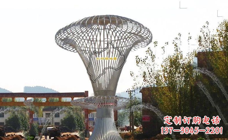 泰州城市景观的艺术礼物——不锈钢地图雕塑