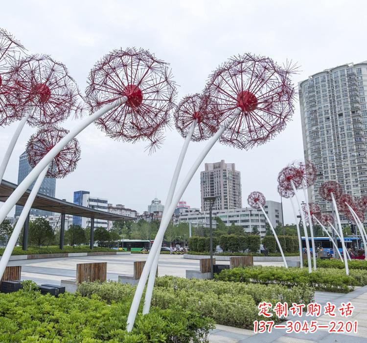 泰州不锈钢蒲公英雕塑色彩缤纷的自然之美