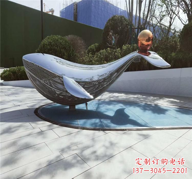 泰州不锈钢动物镜面海豚雕塑