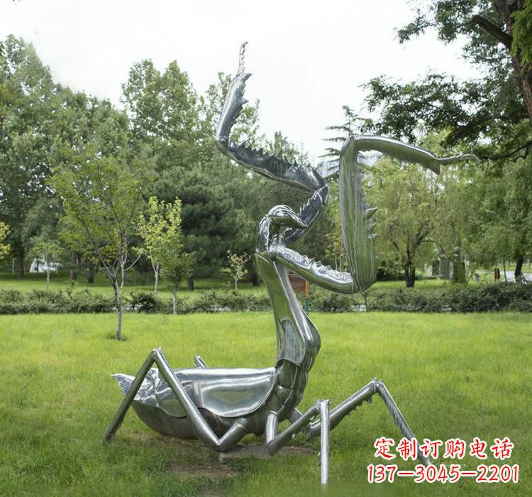 泰州不锈钢螳螂雕塑精雕细琢的艺术瑰宝