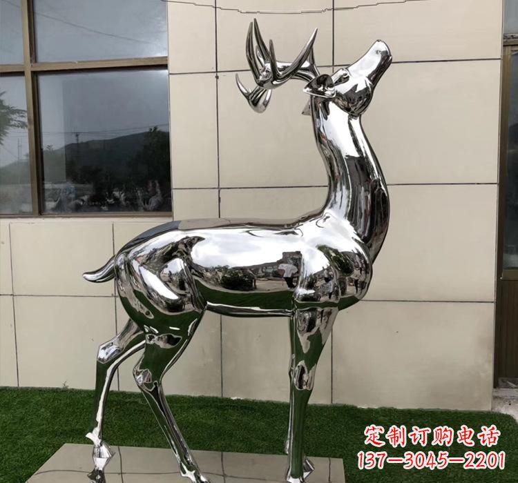 泰州不锈钢动物梅花鹿雕塑美观耐用
