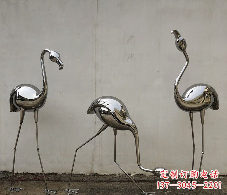 泰州不锈钢锻造的火烈鸟雕塑