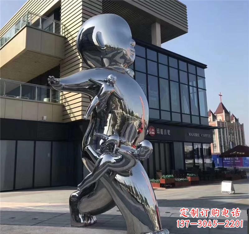 泰州不锈钢儿童雕塑精致的艺术之作