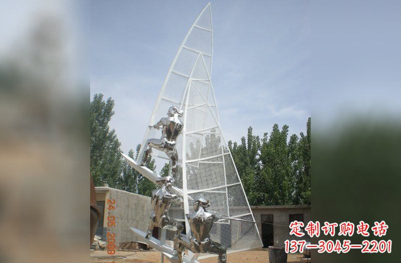 泰州不锈钢帆船雕塑精美的艺术品