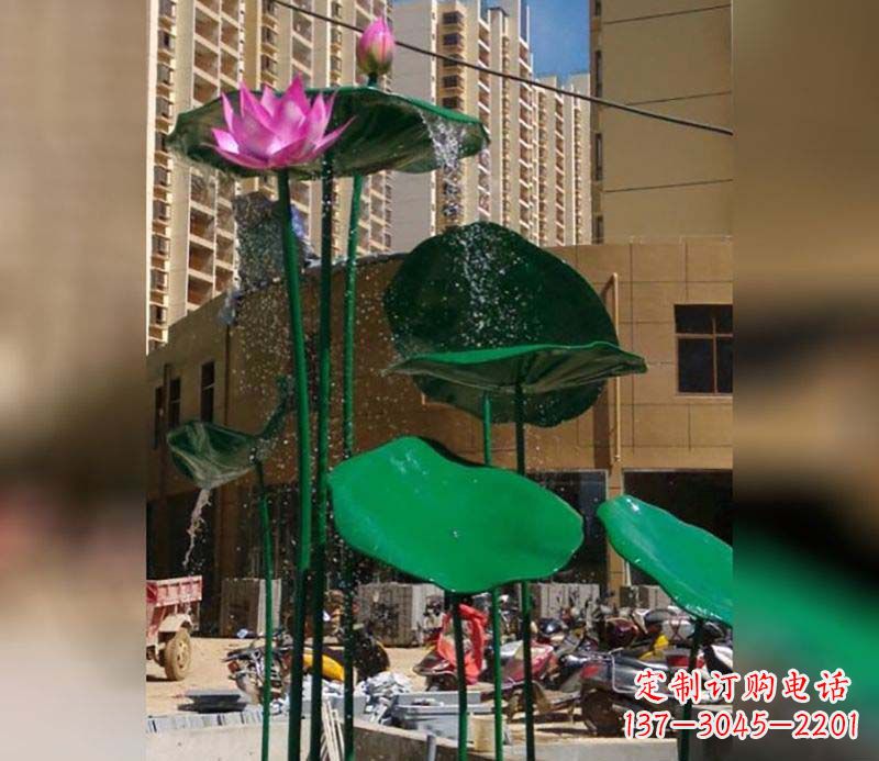 泰州不锈钢仿真荷花雕塑