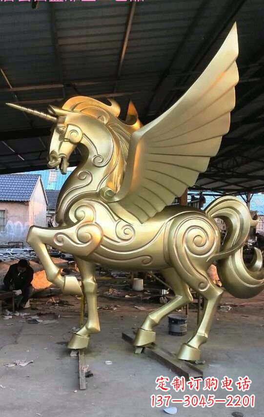 泰州不锈钢独角兽雕塑铸造精美绝伦